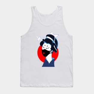 Geisha Japan Kyoto culture makeup Tank Top